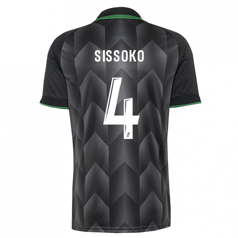 Danxen Niño Camiseta Tidjane Sissoko #4 Verde Blanco Negro 2ª Equipación 2026/27 La Camisa