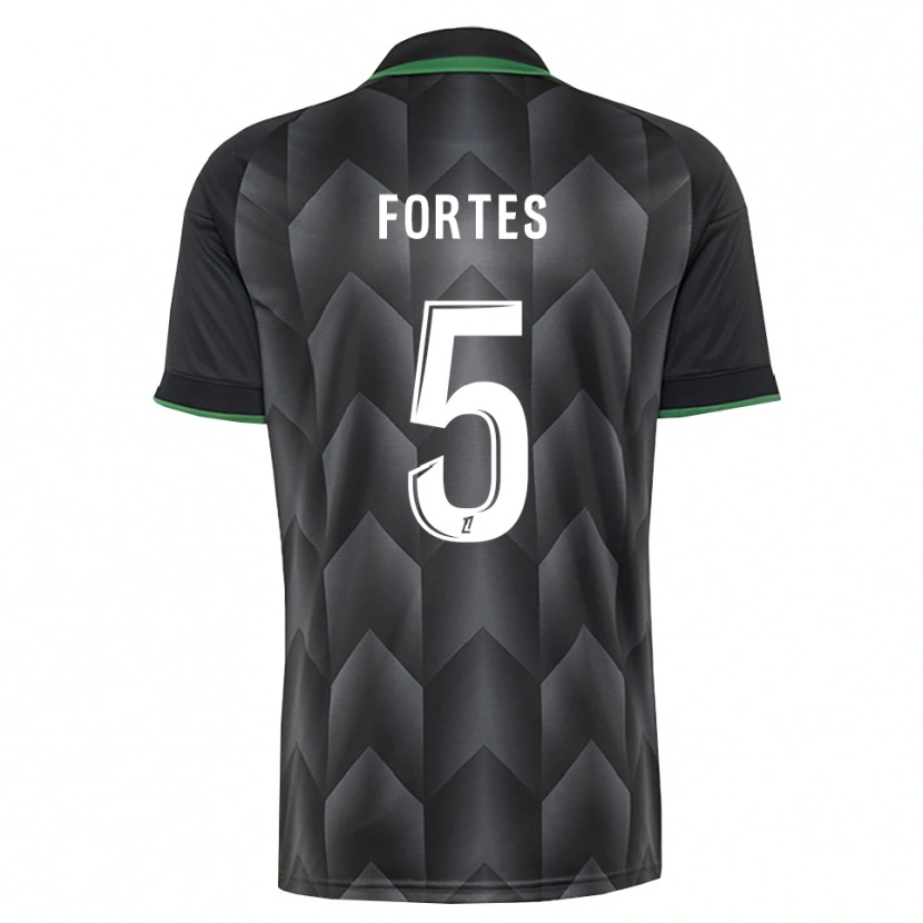 Danxen Niño Camiseta Steven Fortes #5 Verde Blanco Negro 2ª Equipación 2026/27 La Camisa