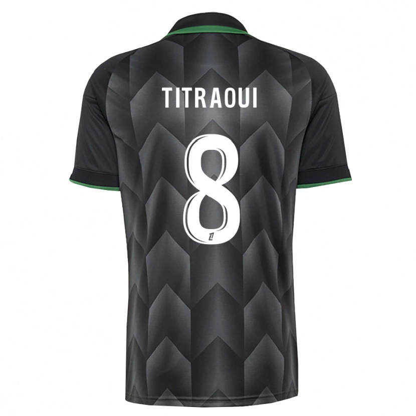 Danxen Niño Camiseta Yacine Titraoui #8 Verde Blanco Negro 2ª Equipación 2026/27 La Camisa