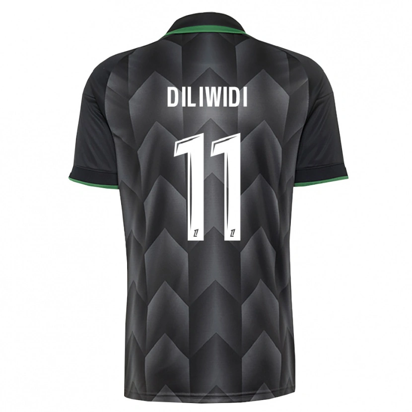 Danxen Niño Camiseta Kembo Diliwidi #11 Verde Blanco Negro 2ª Equipación 2026/27 La Camisa