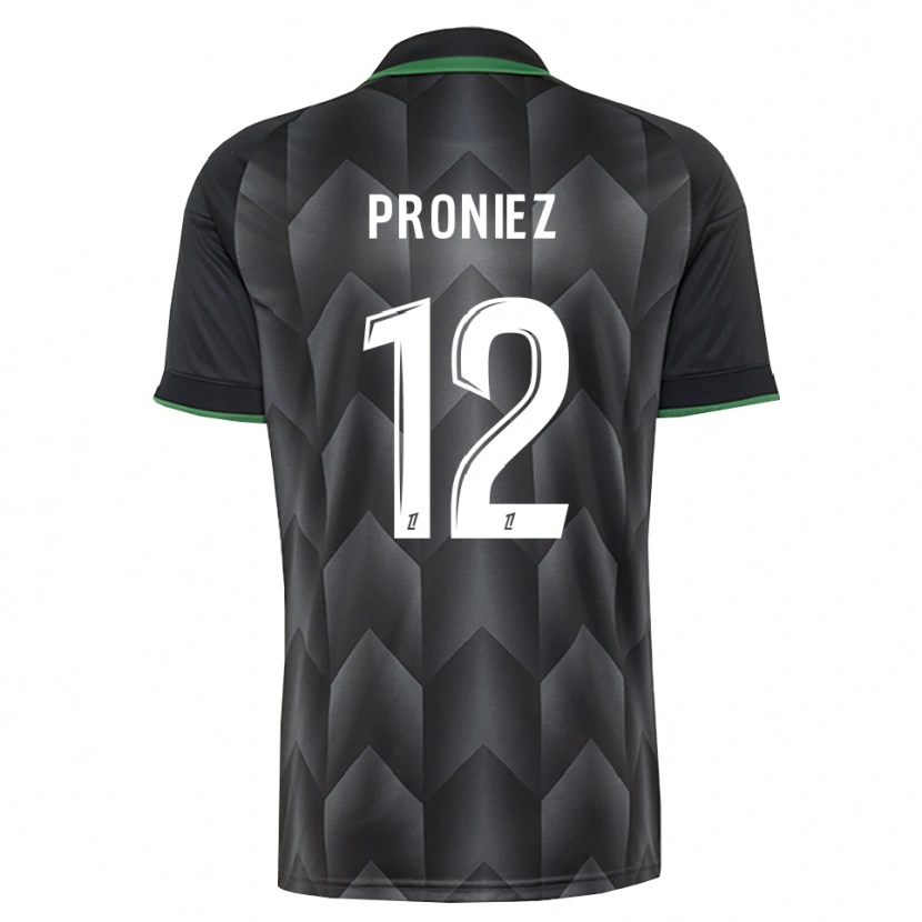 Danxen Niño Camiseta Fany Proniez #12 Verde Blanco Negro 2ª Equipación 2026/27 La Camisa