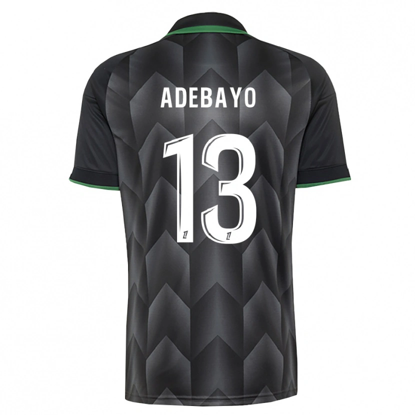 Danxen Niño Camiseta Kamil Adebayo #13 Verde Blanco Negro 2ª Equipación 2026/27 La Camisa