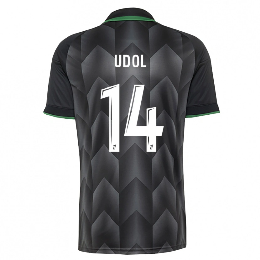 Danxen Niño Camiseta Matthieu Udol #14 Verde Blanco Negro 2ª Equipación 2026/27 La Camisa