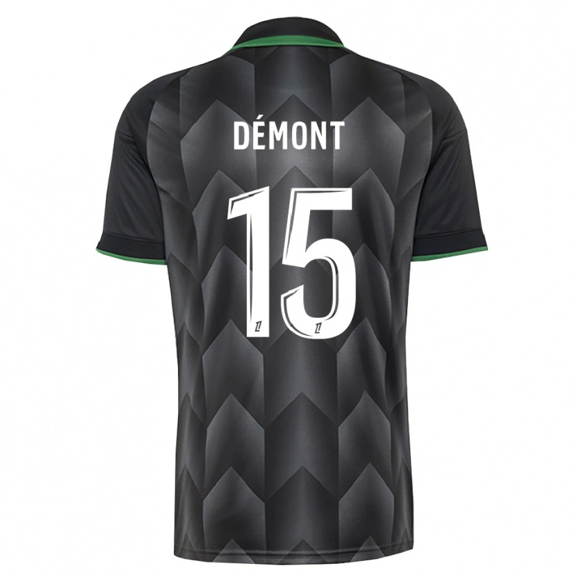 Danxen Niño Camiseta Ange Démont #15 Verde Blanco Negro 2ª Equipación 2026/27 La Camisa