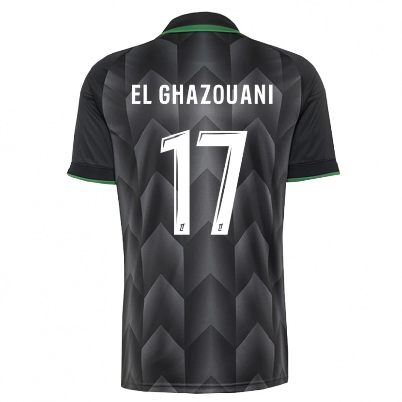 Danxen Niño Camiseta Fatima El Ghazouani #17 Verde Blanco Negro 2ª Equipación 2026/27 La Camisa
