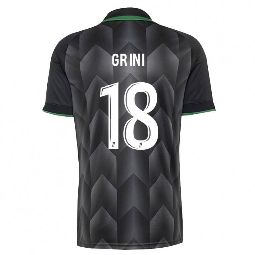 Danxen Niño Camiseta Ilyes Grini #18 Verde Blanco Negro 2ª Equipación 2026/27 La Camisa