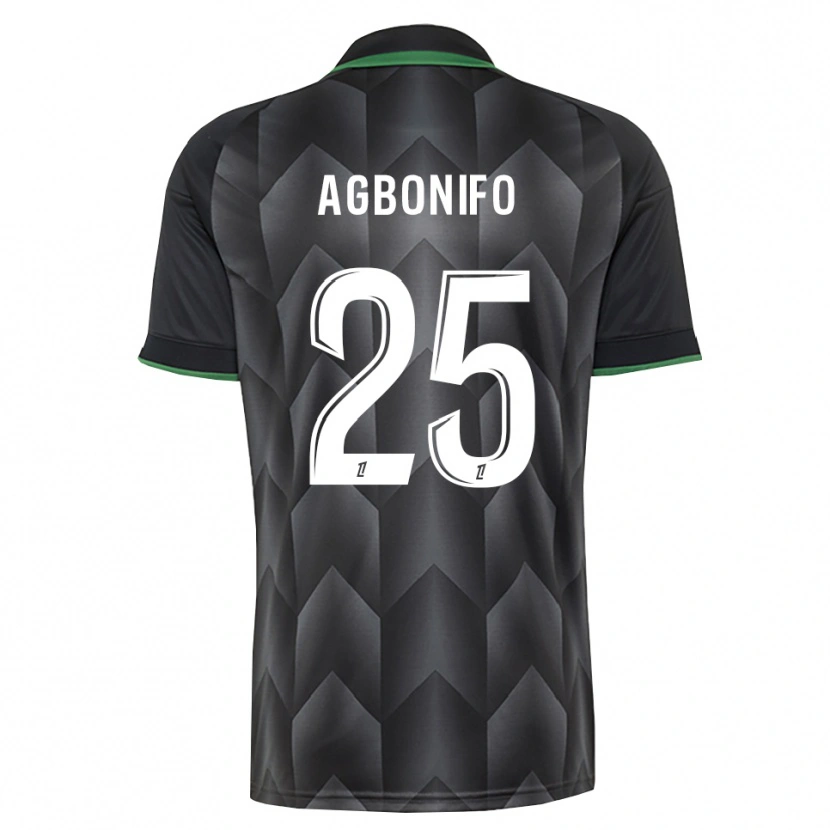 Danxen Niño Camiseta Jeremy Agbonifo #25 Verde Blanco Negro 2ª Equipación 2026/27 La Camisa