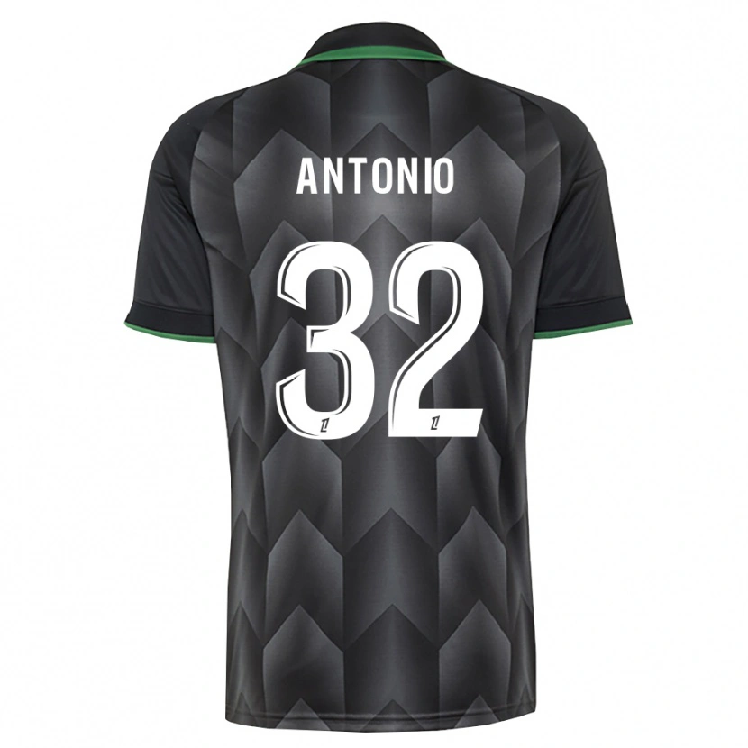 Danxen Niño Camiseta Kyllian Antonio #32 Verde Blanco Negro 2ª Equipación 2026/27 La Camisa
