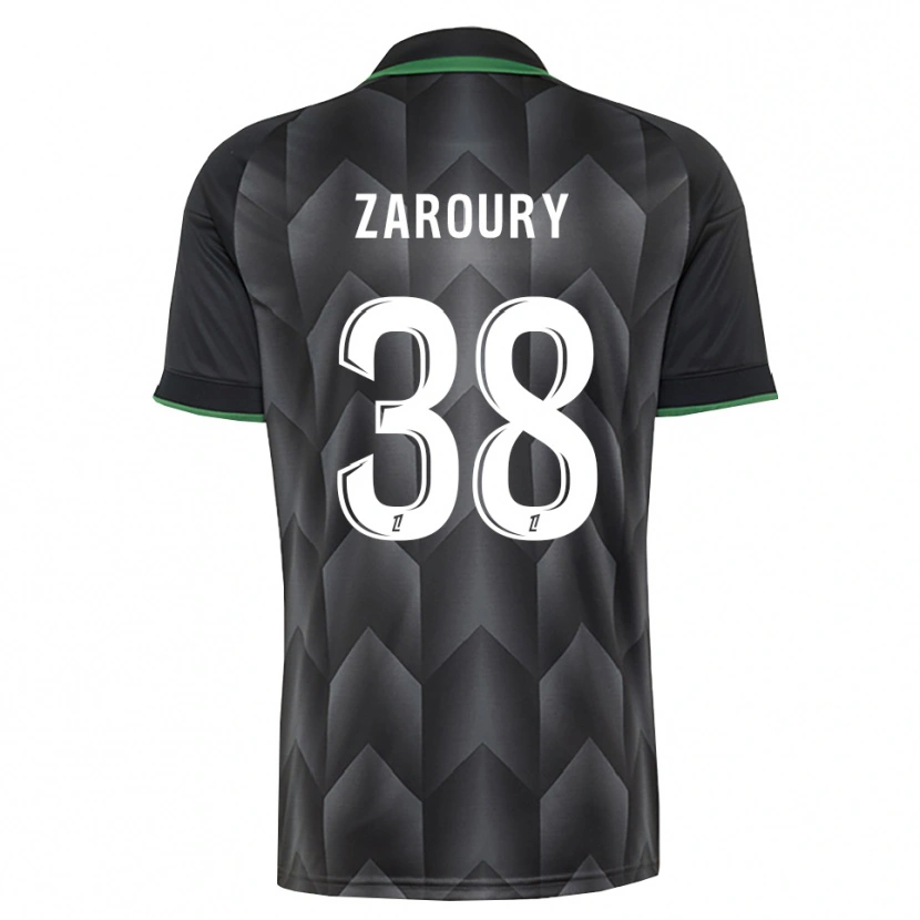 Danxen Niño Camiseta Anass Zaroury #38 Verde Blanco Negro 2ª Equipación 2026/27 La Camisa