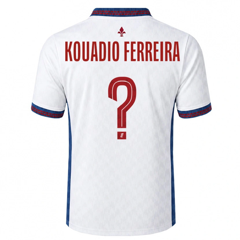 Danxen Niño Camiseta Wilfrid Kouadio Ferreira #0 Rojo Blanco Azul 2ª Equipación 2026/27 La Camisa