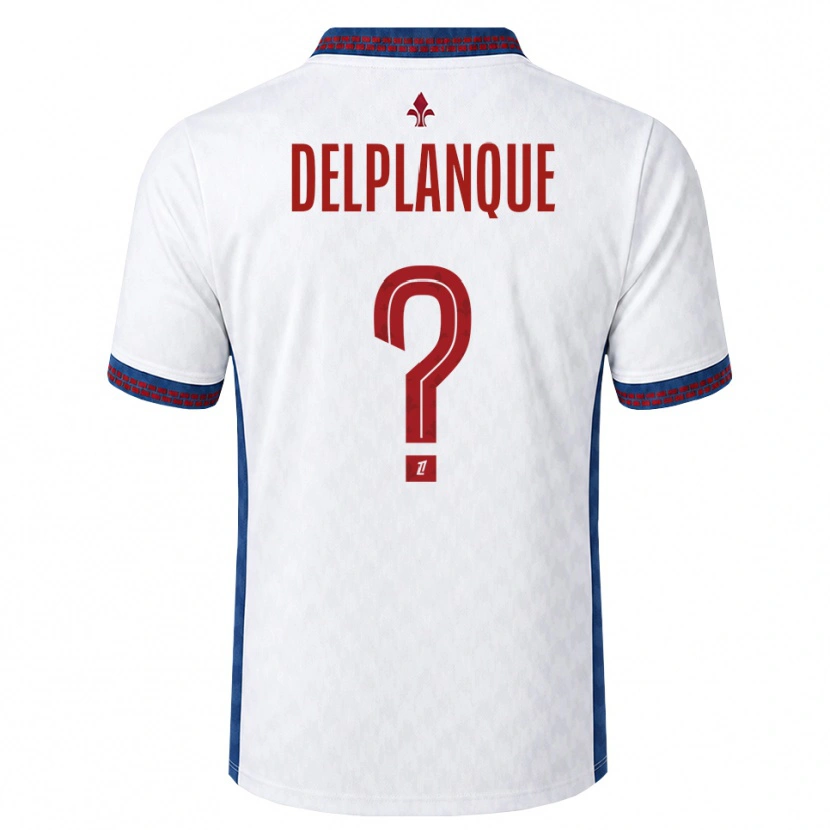 Danxen Niño Camiseta Gaël Delplanque #0 Rojo Blanco Azul 2ª Equipación 2026/27 La Camisa