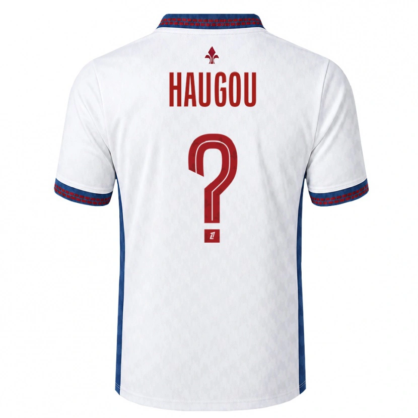 Danxen Niño Camiseta Pauline Haugou #0 Rojo Blanco Azul 2ª Equipación 2026/27 La Camisa
