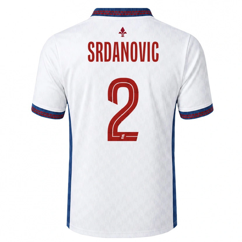 Danxen Niño Camiseta Loun Srdanovic #2 Rojo Blanco Azul 2ª Equipación 2026/27 La Camisa
