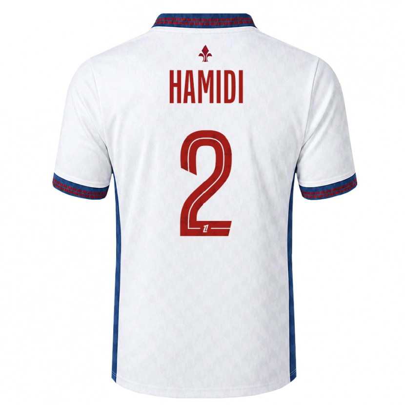 Danxen Niño Camiseta Kamel Hamidi #2 Rojo Blanco Azul 2ª Equipación 2026/27 La Camisa