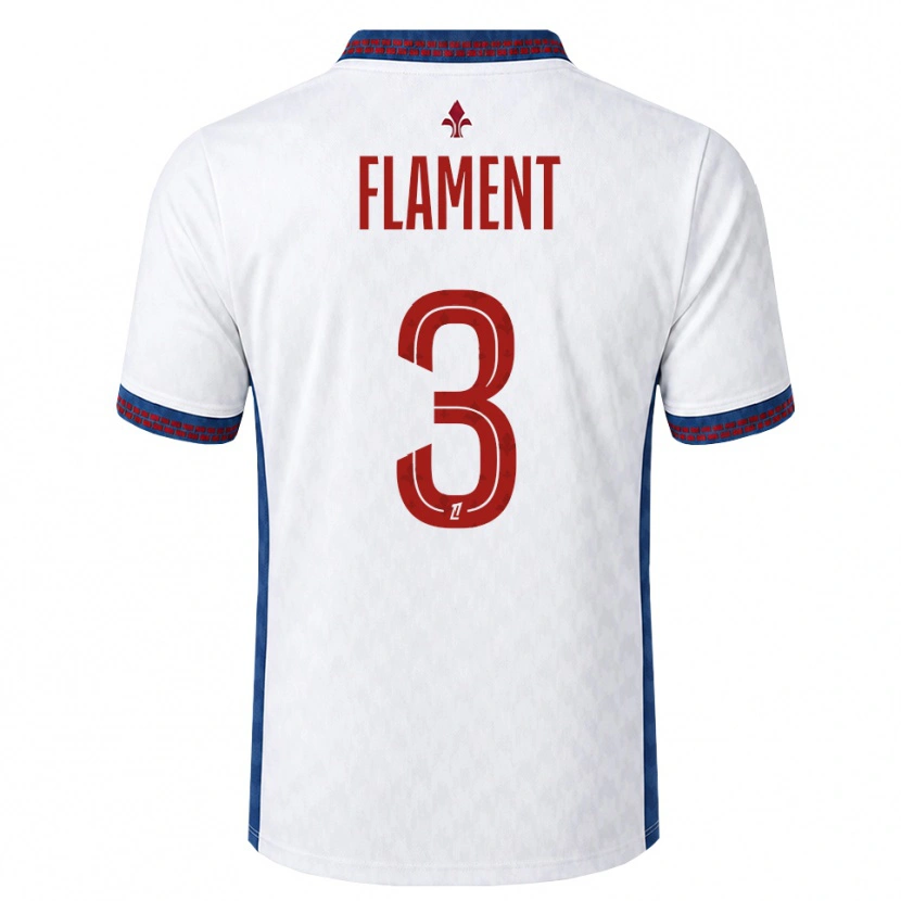 Danxen Niño Camiseta Corentin Flament #3 Rojo Blanco Azul 2ª Equipación 2026/27 La Camisa