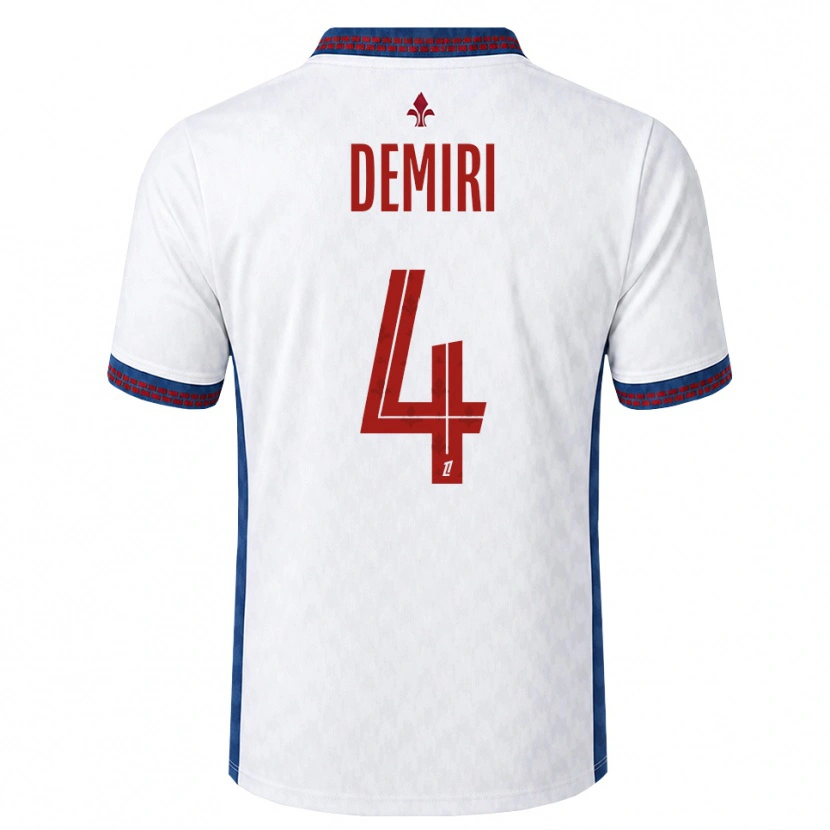 Danxen Niño Camiseta Andi Demiri #4 Rojo Blanco Azul 2ª Equipación 2026/27 La Camisa