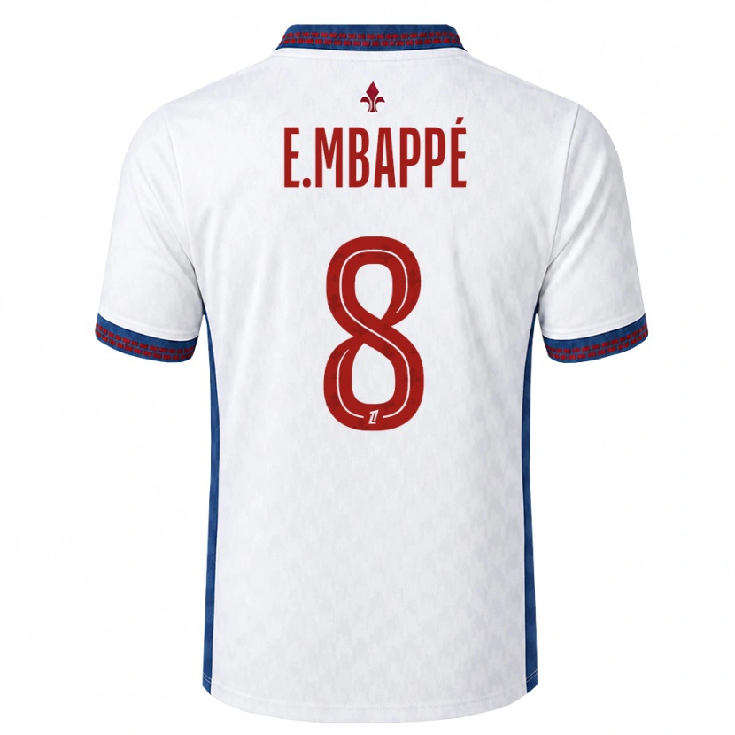 Danxen Niño Camiseta Ethan Mbappé #8 Rojo Blanco Azul 2ª Equipación 2026/27 La Camisa