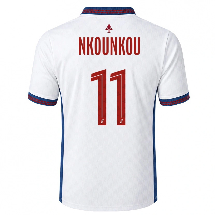 Danxen Niño Camiseta Evrack Nkounkou #11 Rojo Blanco Azul 2ª Equipación 2026/27 La Camisa