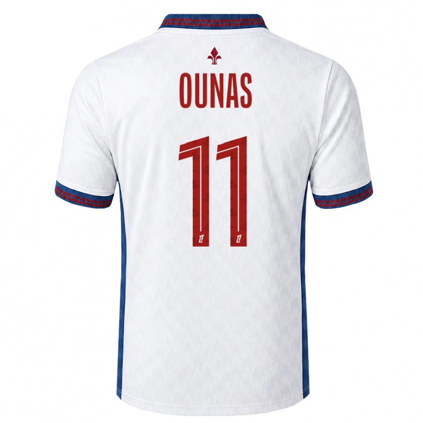 Danxen Niño Camiseta Adam Ounas #11 Rojo Blanco Azul 2ª Equipación 2026/27 La Camisa