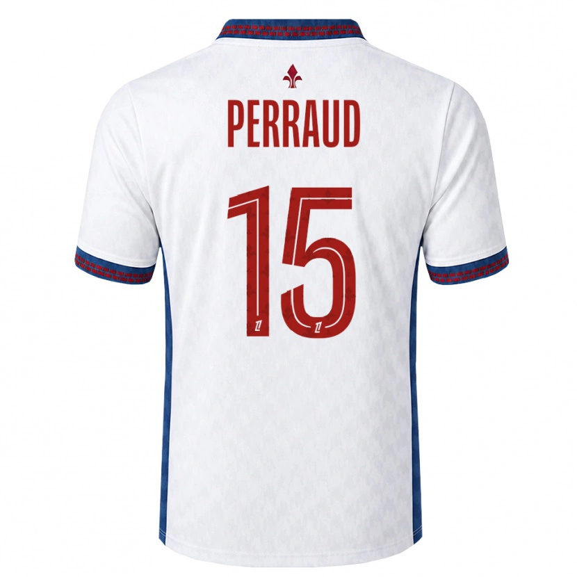Danxen Niño Camiseta Romain Perraud #15 Rojo Blanco Azul 2ª Equipación 2026/27 La Camisa