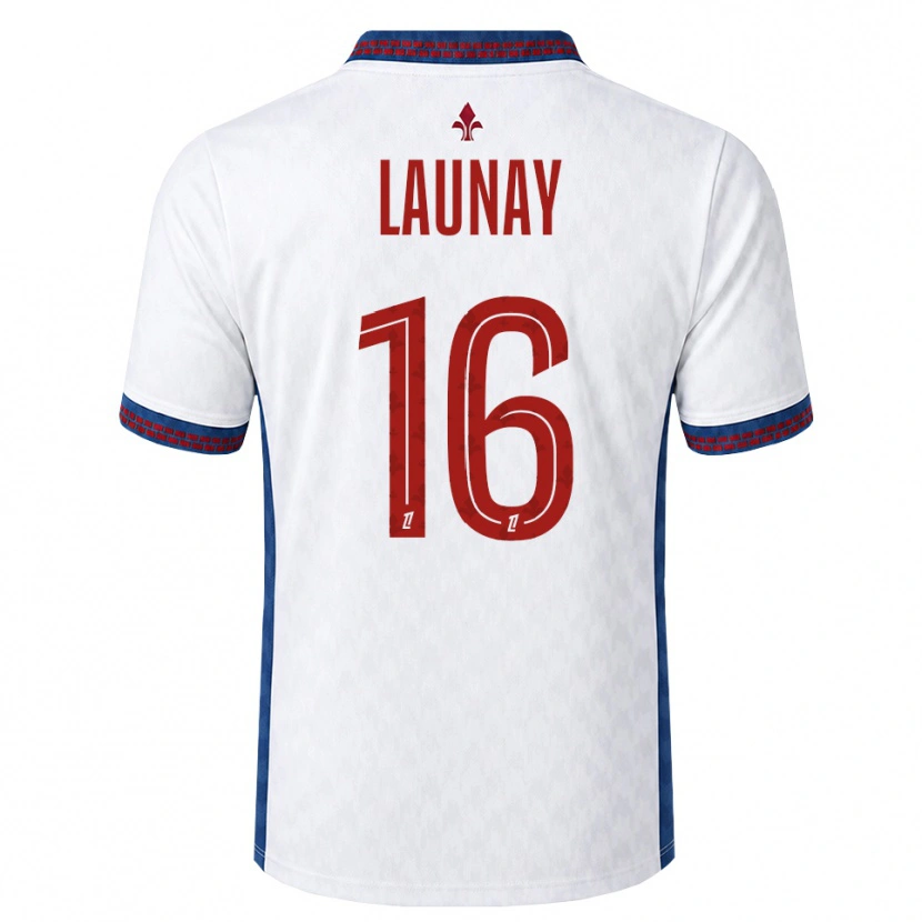 Danxen Niño Camiseta Elisa Launay #16 Rojo Blanco Azul 2ª Equipación 2026/27 La Camisa