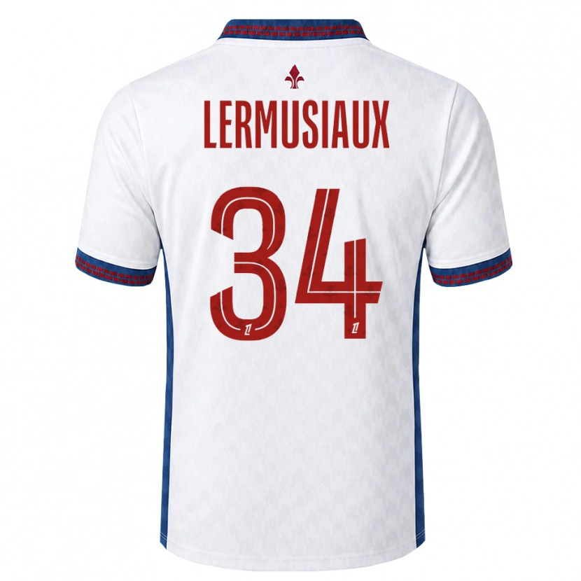 Danxen Niño Camiseta Chrystal Lermusiaux #34 Rojo Blanco Azul 2ª Equipación 2026/27 La Camisa