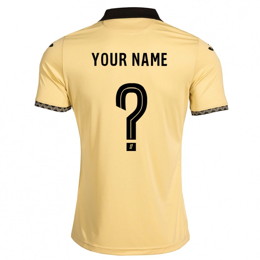 Danxen Niño Camiseta Su Nombre #0 Blanco Navajo Negro 2ª Equipación 2026/27 La Camisa