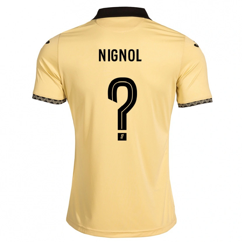 Danxen Niño Camiseta Vincent Nignol #0 Blanco Navajo Negro 2ª Equipación 2026/27 La Camisa