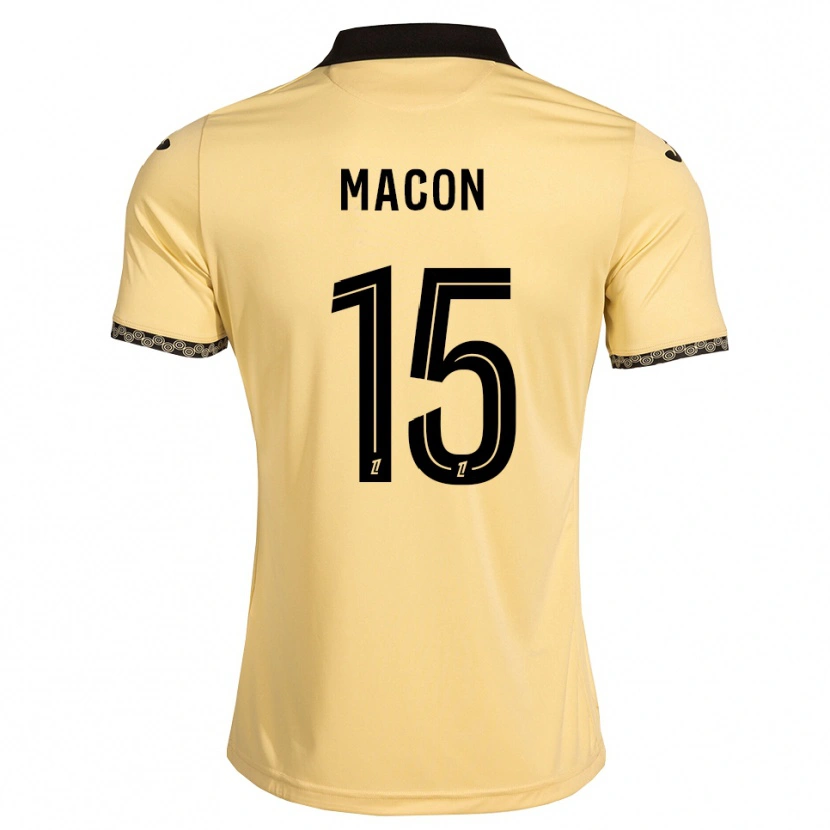 Danxen Niño Camiseta Baptiste Macon #15 Blanco Navajo Negro 2ª Equipación 2026/27 La Camisa