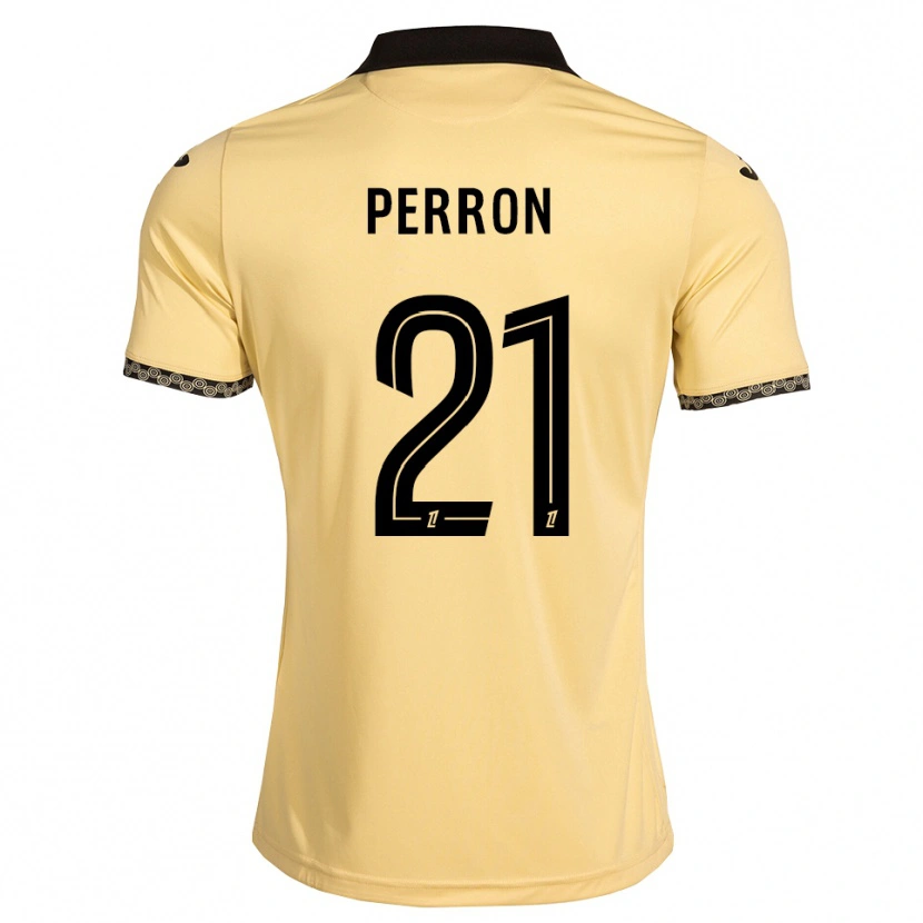 Danxen Niño Camiseta Angéline Perron #21 Blanco Navajo Negro 2ª Equipación 2026/27 La Camisa
