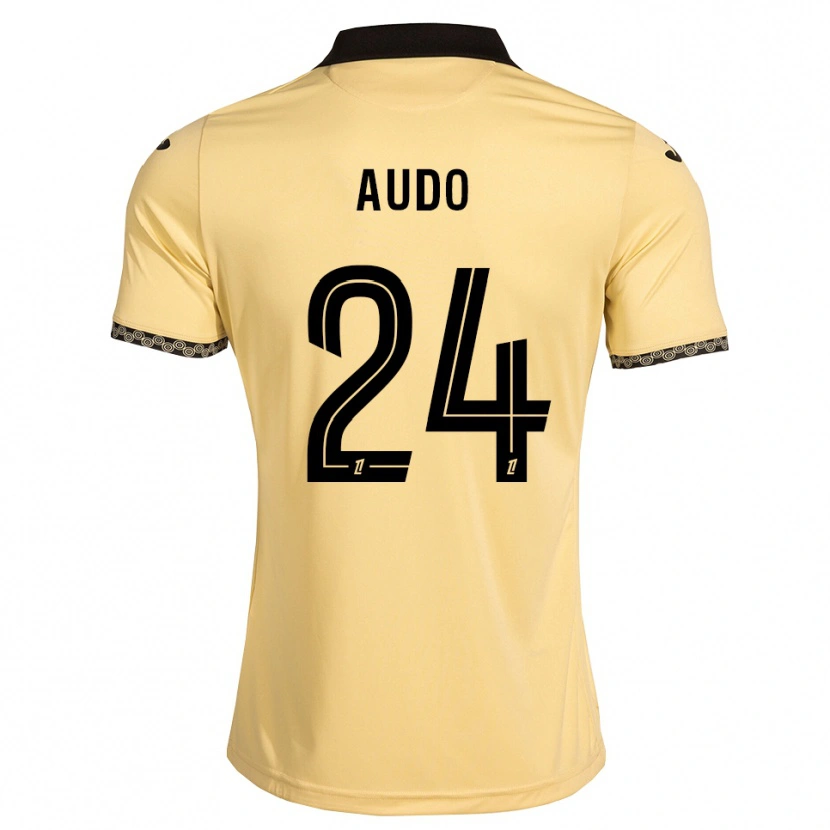 Danxen Niño Camiseta Noémie Audo #24 Blanco Navajo Negro 2ª Equipación 2026/27 La Camisa