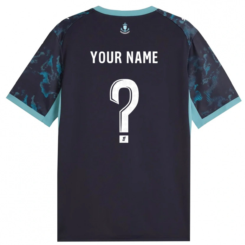 Danxen Niño Camiseta Su Nombre #0 Turquesa Pálido Blanco Negro 2ª Equipación 2026/27 La Camisa