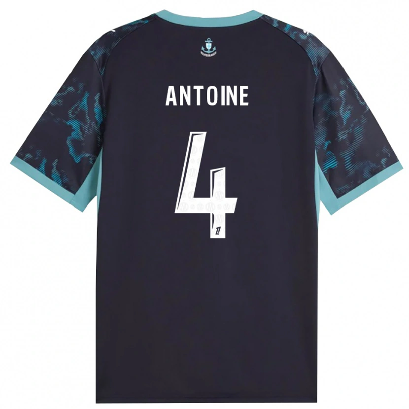 Danxen Niño Camiseta Maud Antoine #4 Turquesa Pálido Blanco Negro 2ª Equipación 2026/27 La Camisa