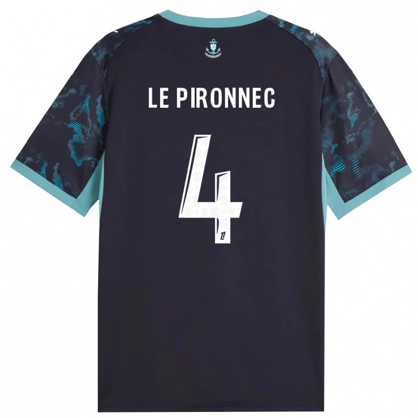 Danxen Niño Camiseta Kélian Le Pironnec #4 Turquesa Pálido Blanco Negro 2ª Equipación 2026/27 La Camisa
