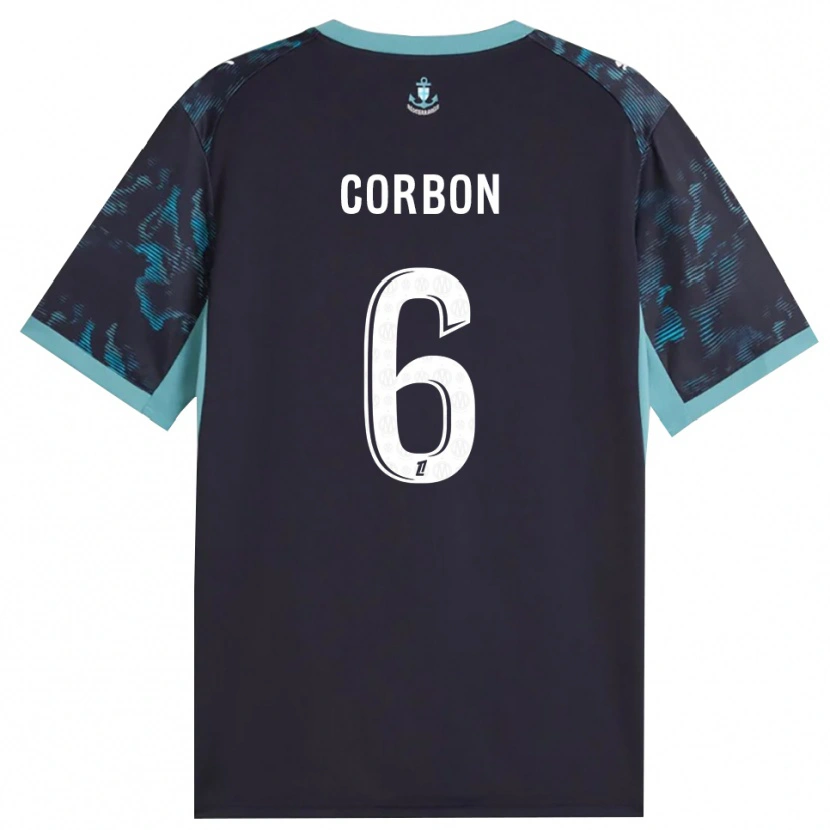Danxen Niño Camiseta Max Corbon #6 Turquesa Pálido Blanco Negro 2ª Equipación 2026/27 La Camisa