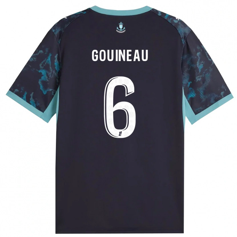 Danxen Niño Camiseta Coline Gouineau #6 Turquesa Pálido Blanco Negro 2ª Equipación 2026/27 La Camisa