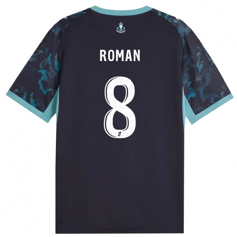Danxen Niño Camiseta Lucas Roman #8 Turquesa Pálido Blanco Negro 2ª Equipación 2026/27 La Camisa