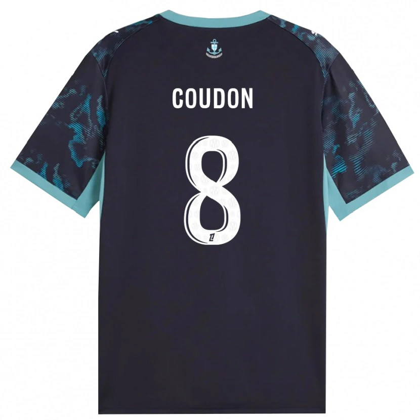 Danxen Niño Camiseta Marine Coudon #8 Turquesa Pálido Blanco Negro 2ª Equipación 2026/27 La Camisa