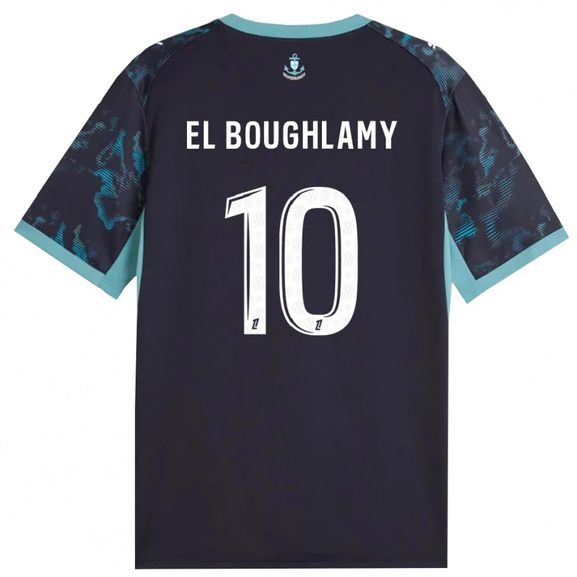 Danxen Niño Camiseta Adam El Boughlamy #10 Turquesa Pálido Blanco Negro 2ª Equipación 2026/27 La Camisa