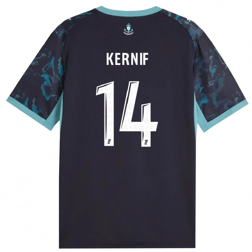 Danxen Niño Camiseta Amir Kernif #14 Turquesa Pálido Blanco Negro 2ª Equipación 2026/27 La Camisa