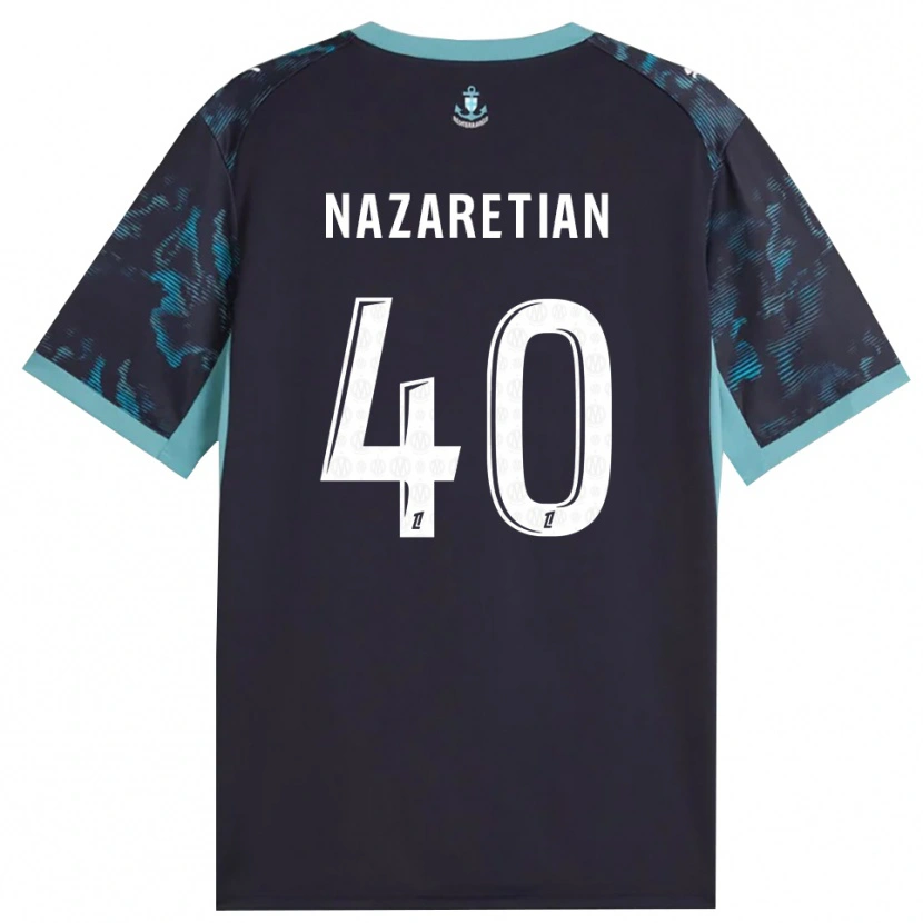 Danxen Niño Camiseta Manuel Nazaretian #40 Turquesa Pálido Blanco Negro 2ª Equipación 2026/27 La Camisa