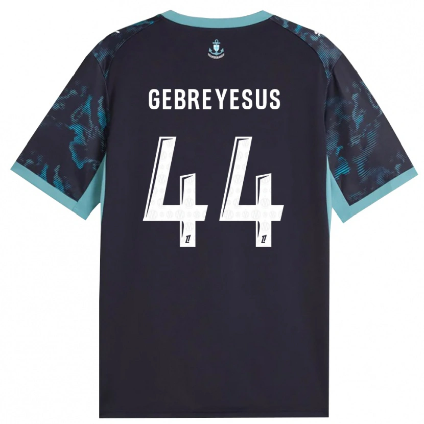 Danxen Niño Camiseta Esey Gebreyesus #44 Turquesa Pálido Blanco Negro 2ª Equipación 2026/27 La Camisa