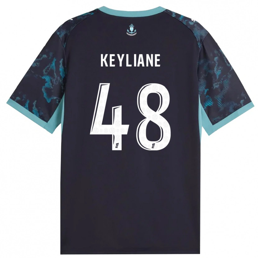 Danxen Niño Camiseta Keyliane Abdallah #48 Turquesa Pálido Blanco Negro 2ª Equipación 2026/27 La Camisa