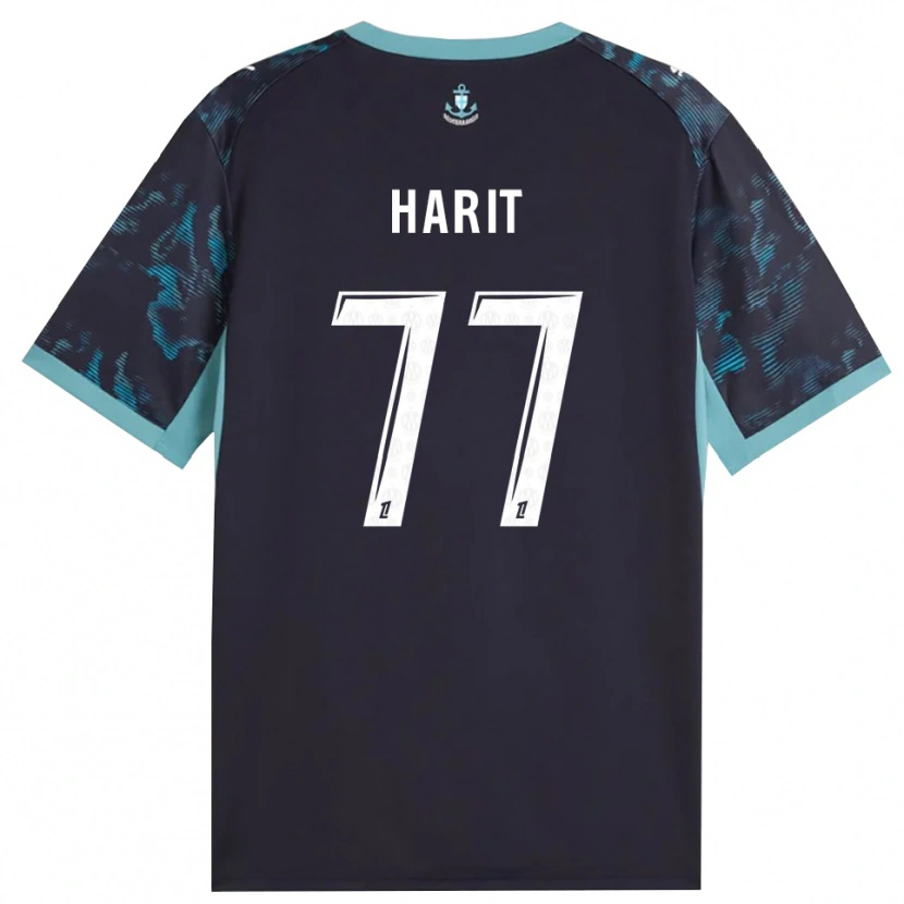 Danxen Niño Camiseta Amine Harit #77 Turquesa Pálido Blanco Negro 2ª Equipación 2026/27 La Camisa