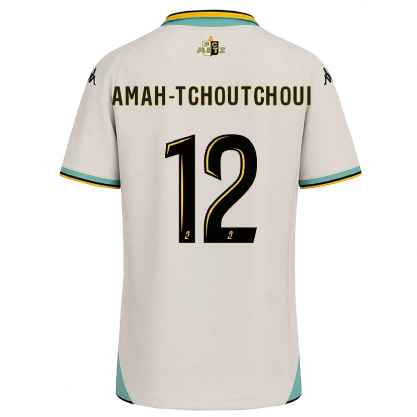 Danxen Niño Camiseta Marco Amah-Tchoutchoui #12 Blanco Floral Negro 2ª Equipación 2026/27 La Camisa