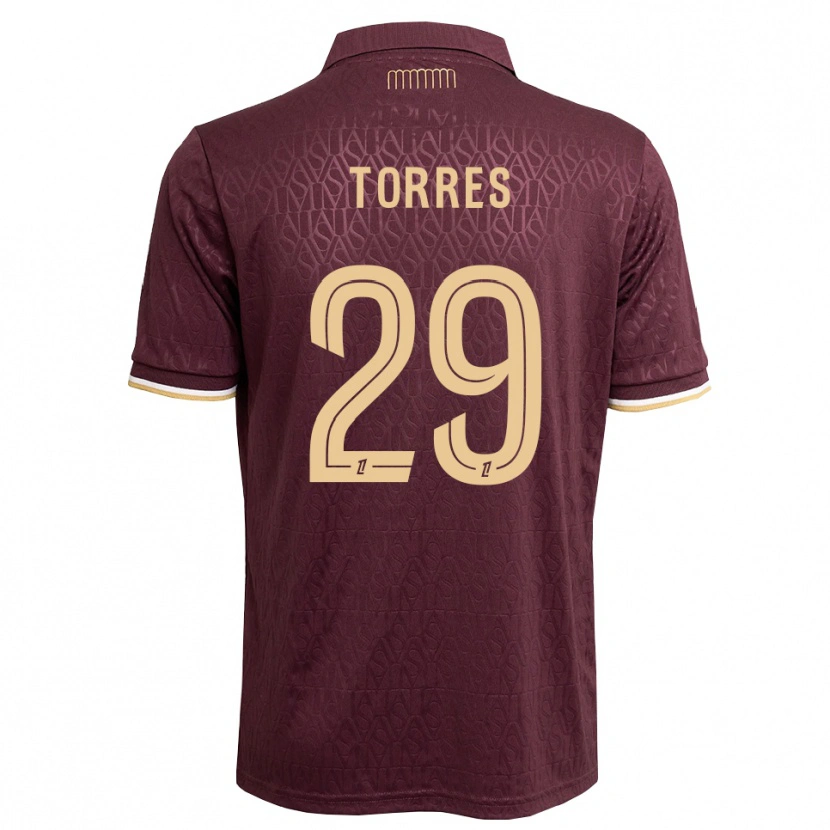 Danxen Niño Camiseta Louis Torres #29 Rojo Marrón Arena 2ª Equipación 2026/27 La Camisa