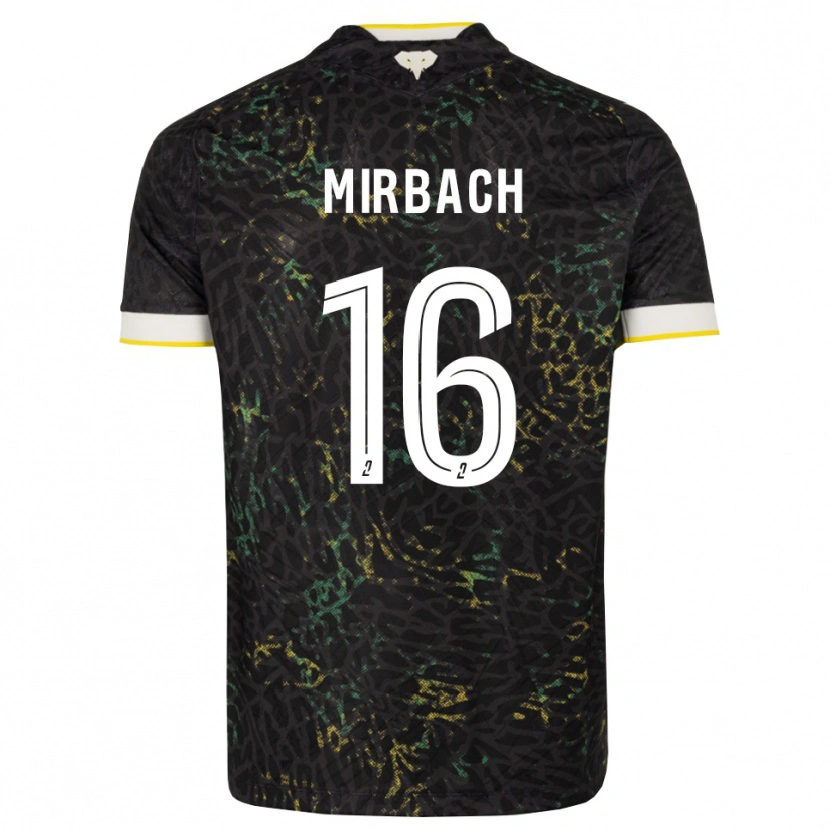 Danxen Niño Camiseta Alexis Mirbach #16 Negro Blanco Amarillo 2ª Equipación 2026/27 La Camisa