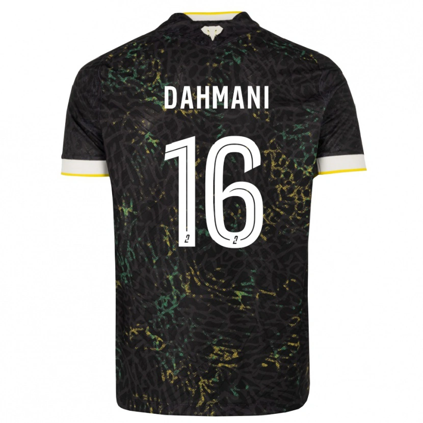 Danxen Niño Camiseta Waël Dahmani #16 Negro Blanco Amarillo 2ª Equipación 2026/27 La Camisa