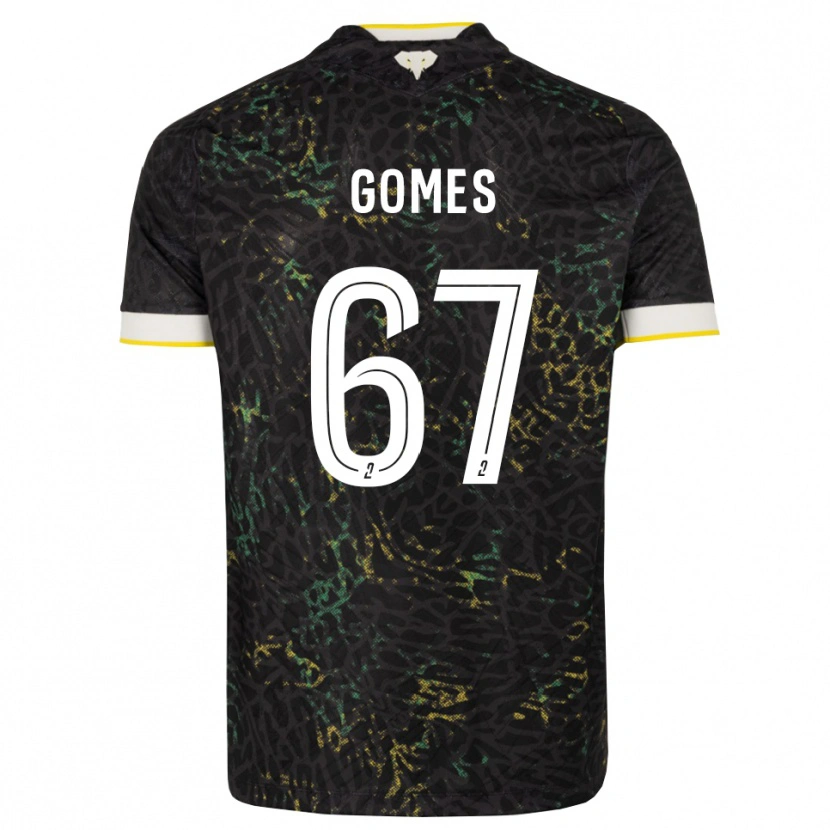 Danxen Niño Camiseta Malang Gomes #67 Negro Blanco Amarillo 2ª Equipación 2026/27 La Camisa