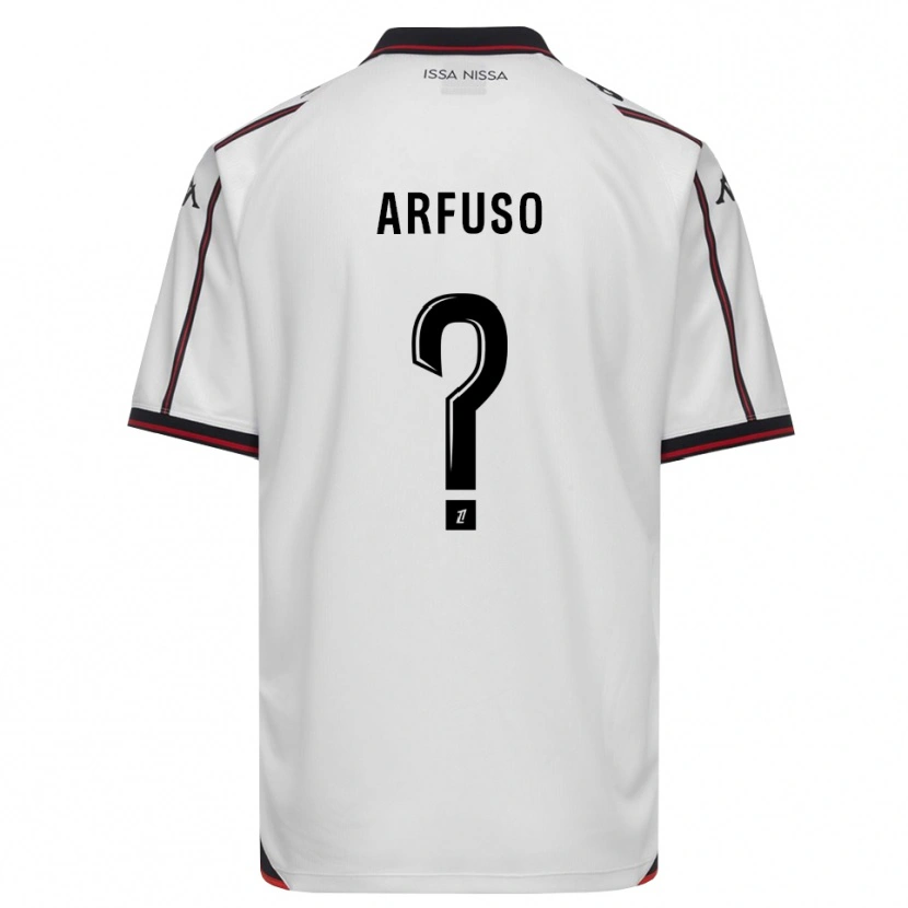 Danxen Niño Camiseta Vincenzo Arfuso #0 Negro Blanco 2ª Equipación 2026/27 La Camisa
